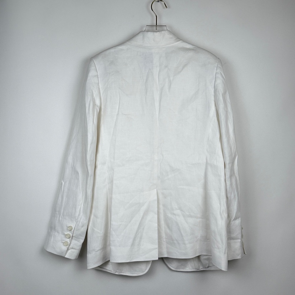 ALC Donovan Linen Blend Lined White Blazer Jacket Size 4 NWT - Picture 10 of 14